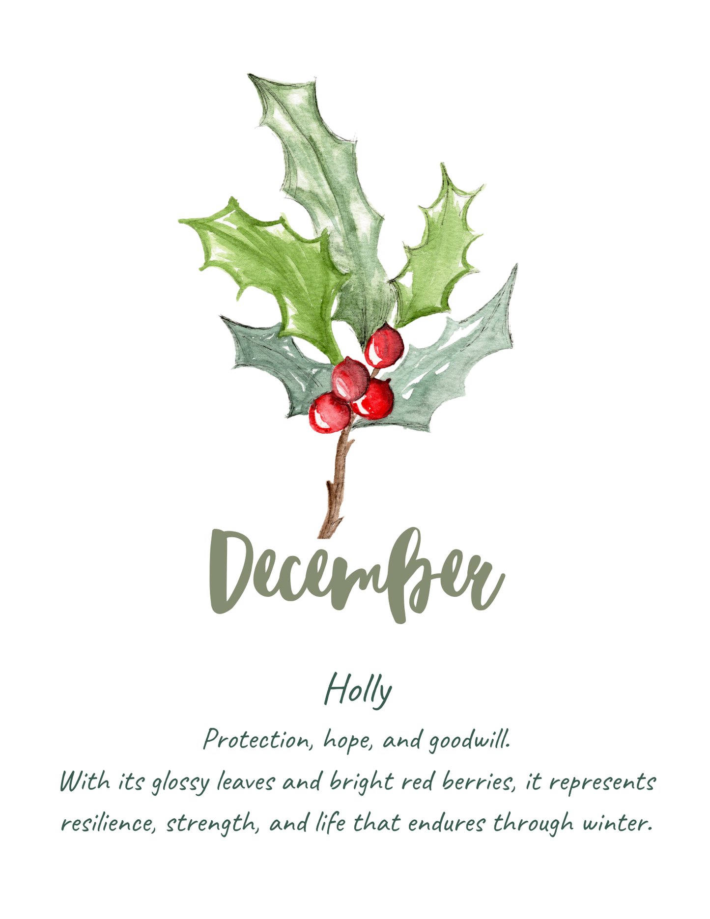 Birth flower meaning prints