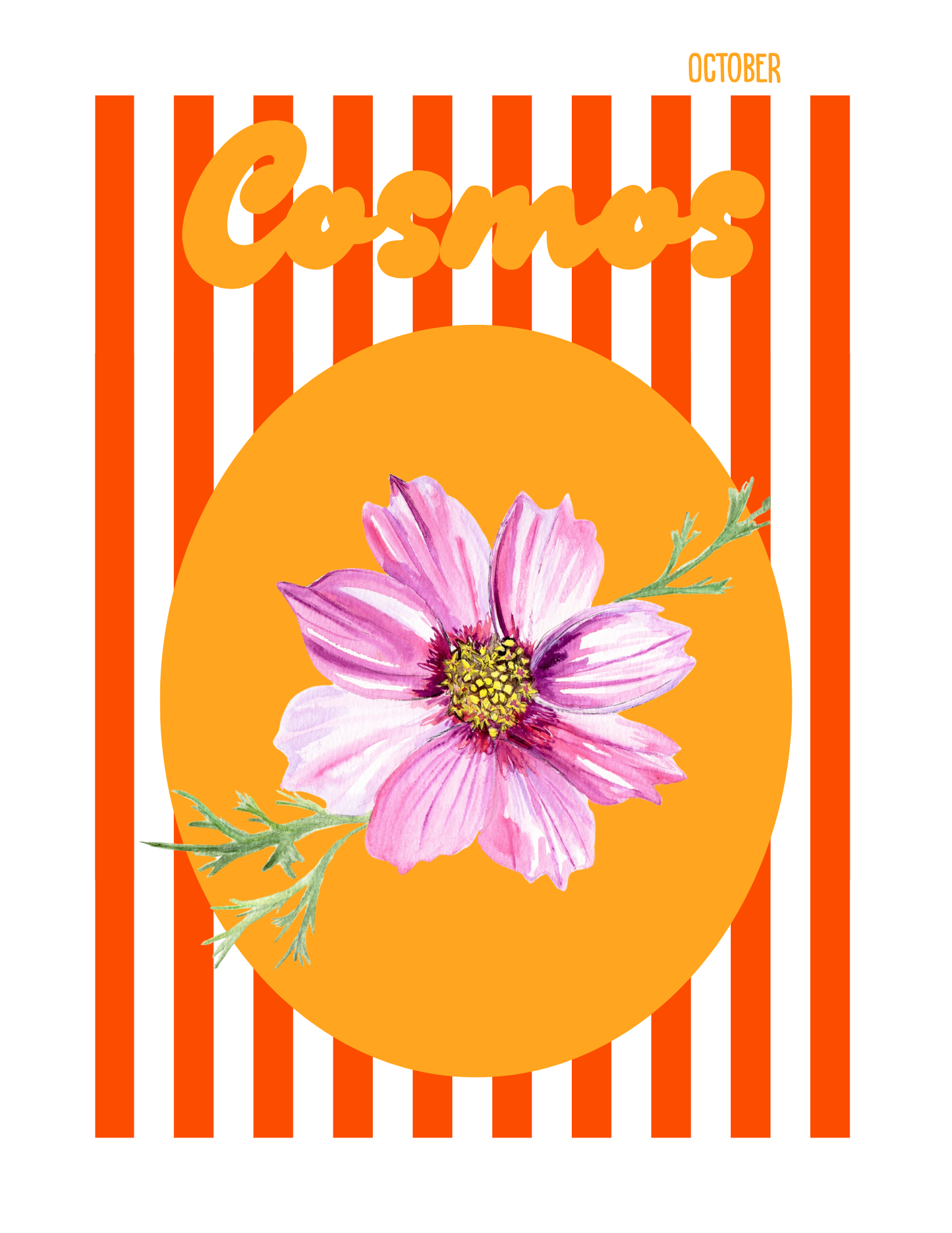 Birth flower print Cosmos