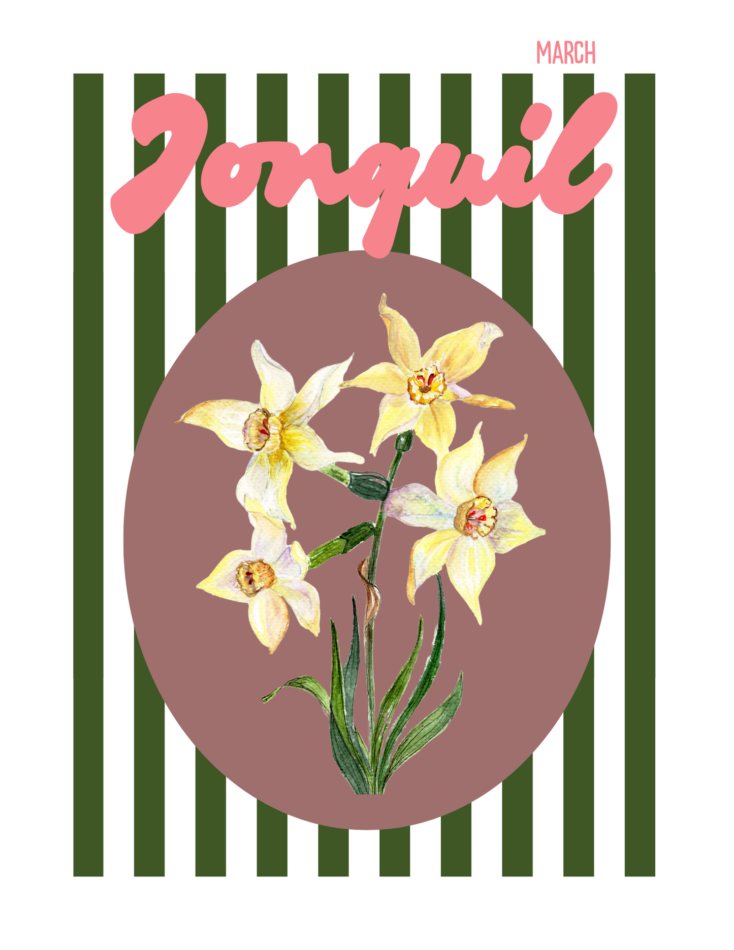 Birth flower print Jonquil