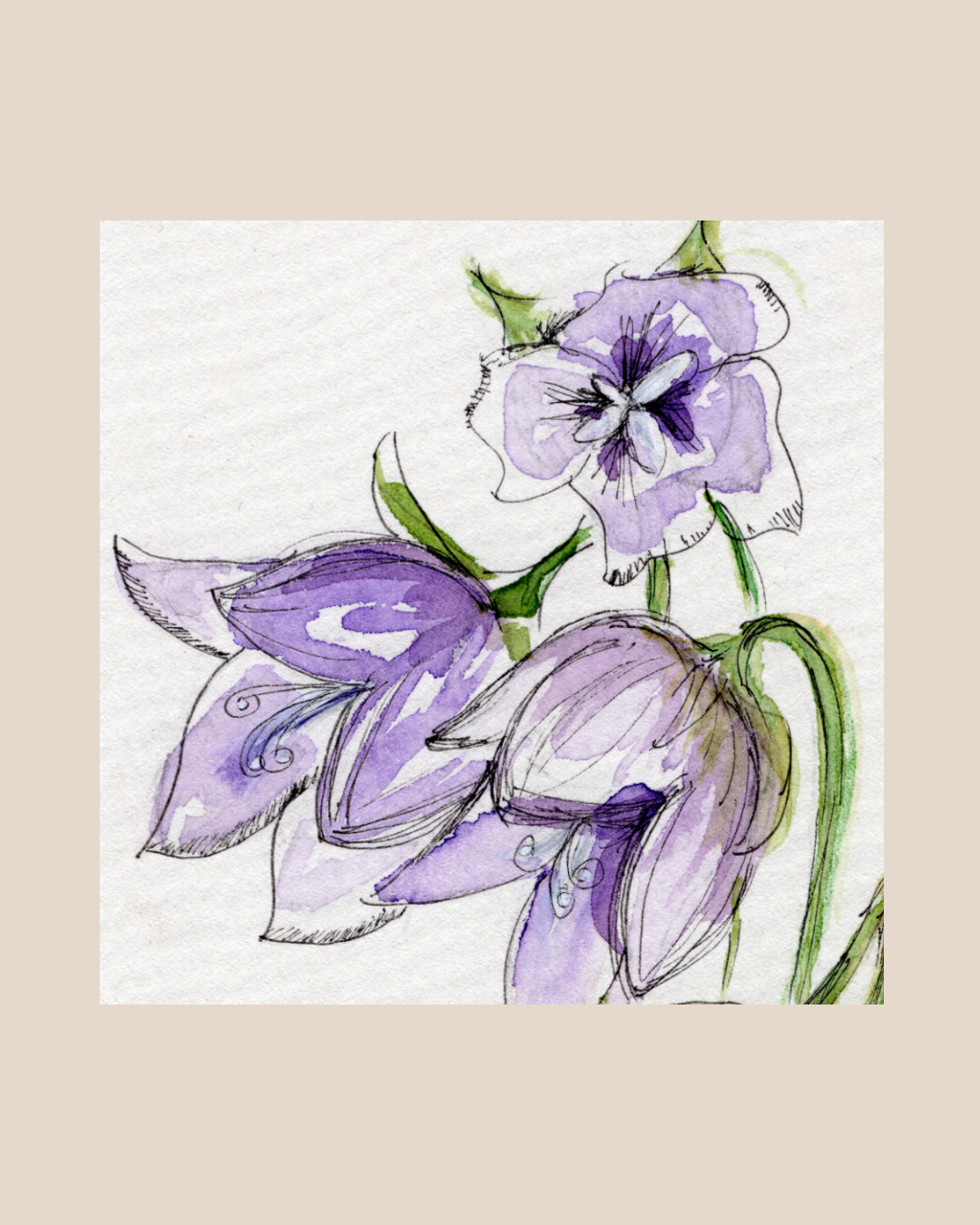 Watercolor Print Wildflower