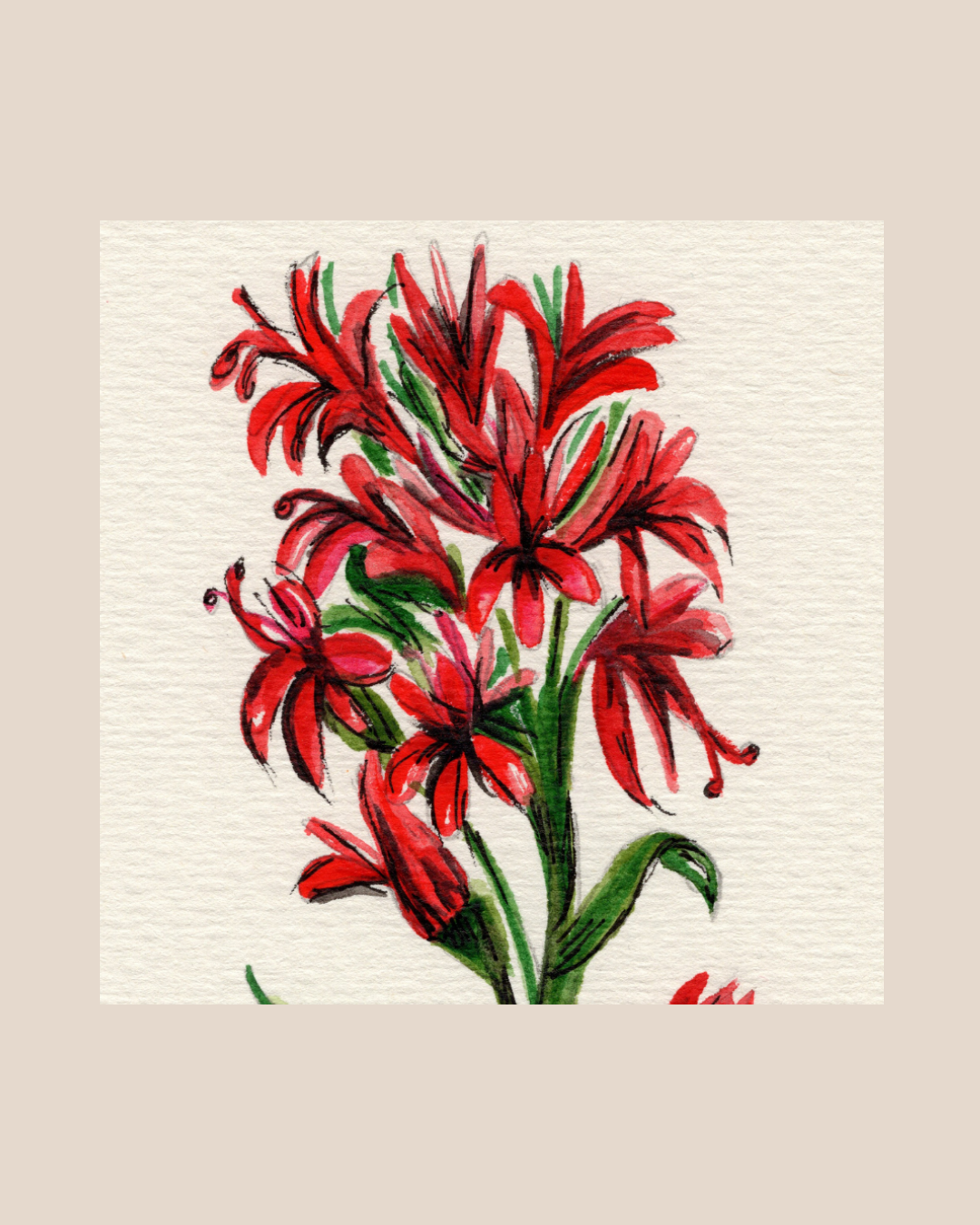 Watercolor Print Wildflower