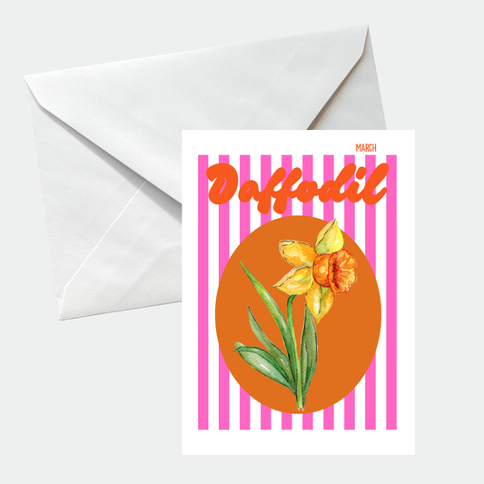 Birth flower greeting card