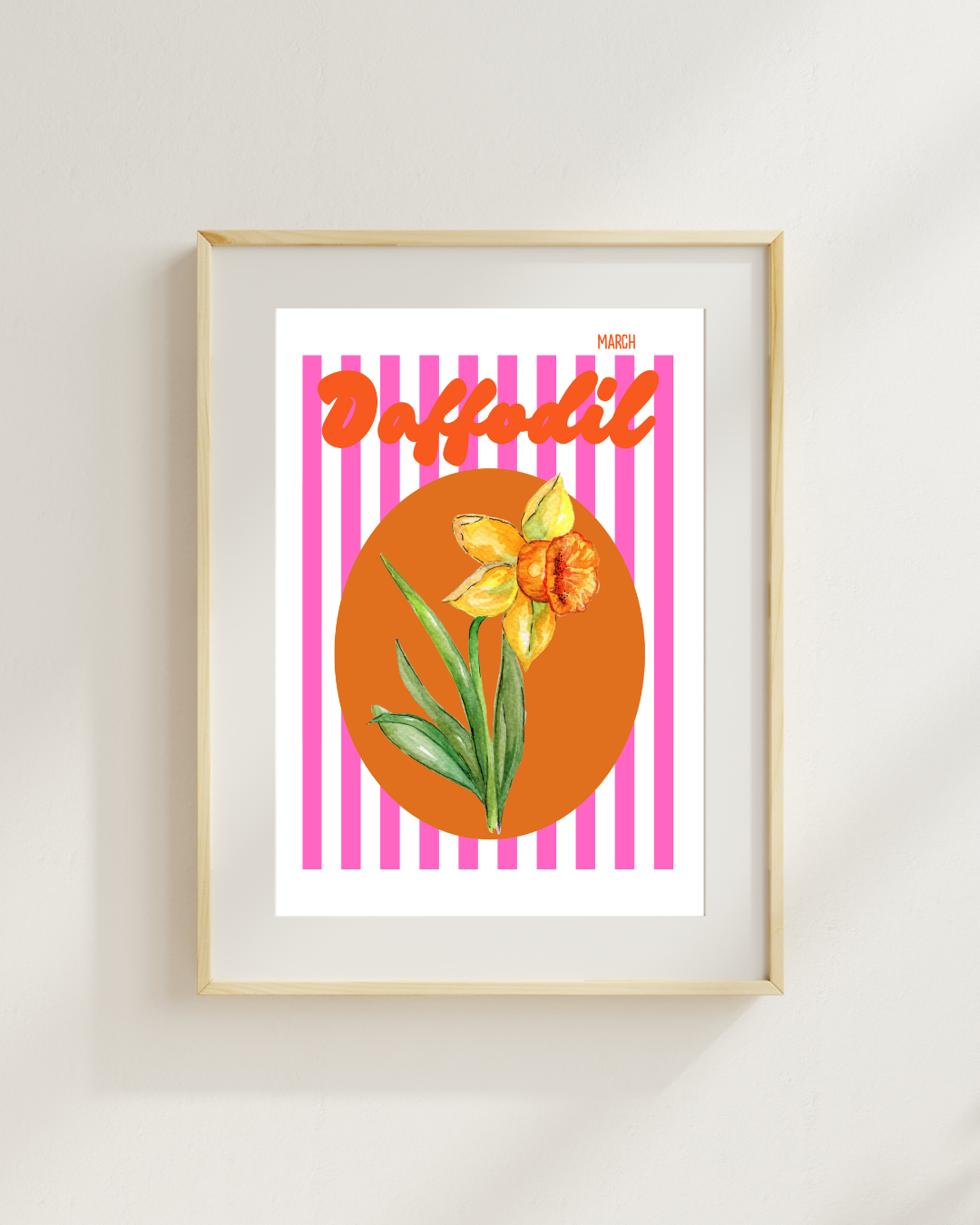 Birth flower print Daffodil