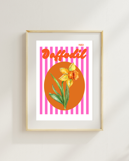 Birth flower print Daffodil