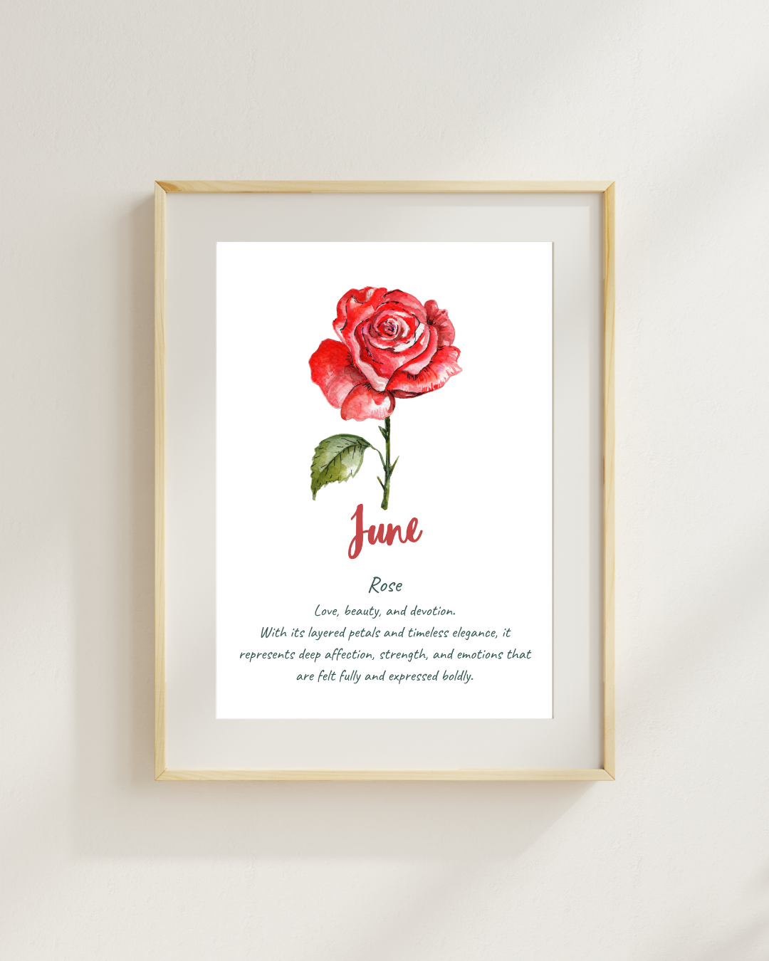 Birth flower meaning prints