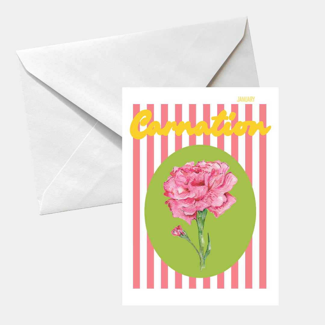 Birth flower greeting card