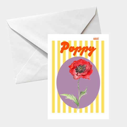 Birth flower greeting card