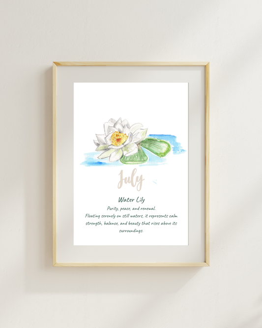 Birth flower meaning prints