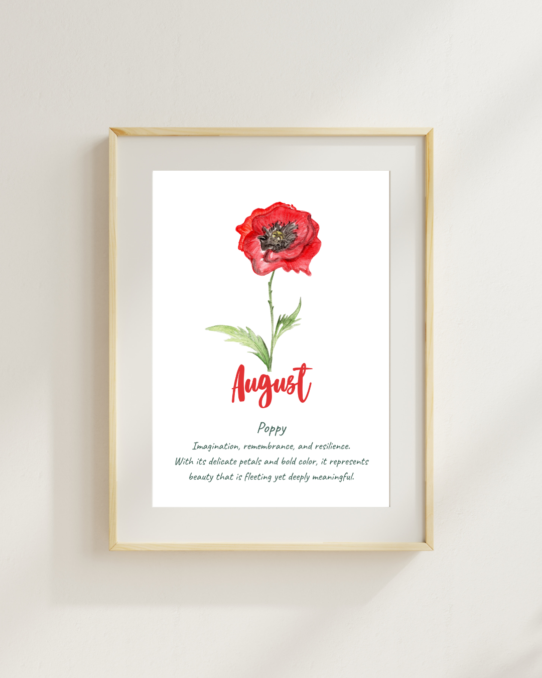 Birth flower meaning prints