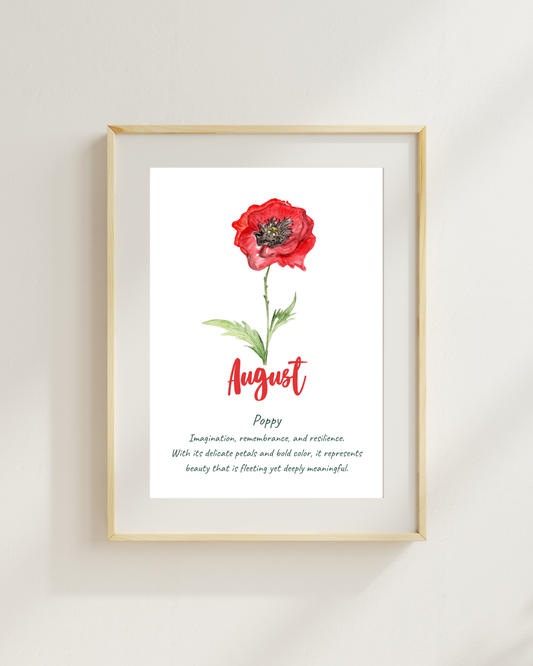Birth flower meaning prints