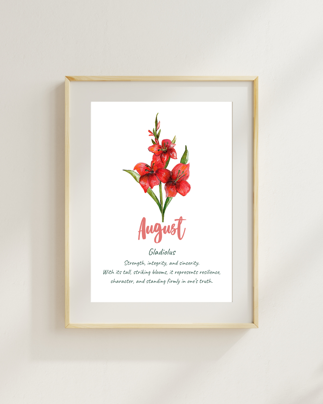Birth flower meaning prints