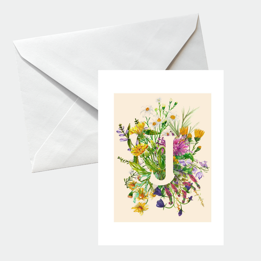 Botanical Initial card set