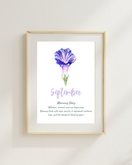 Birth flower meaning prints