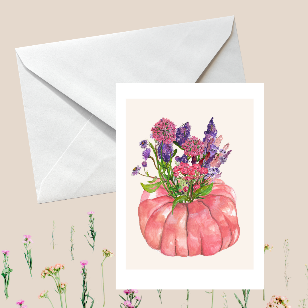 Porcelain Doll Pumpkin Greeting card