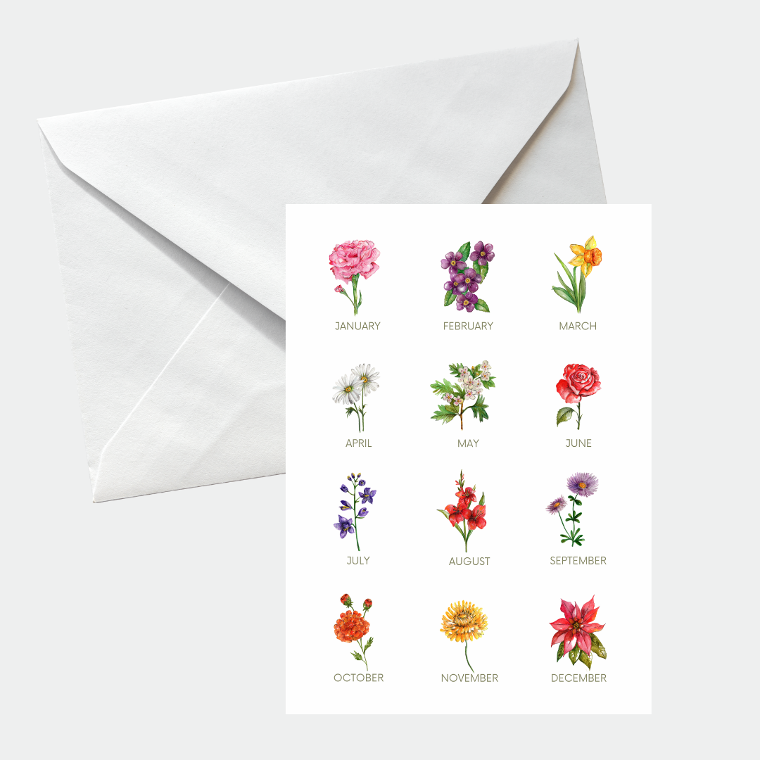 Birth flower Collection card
