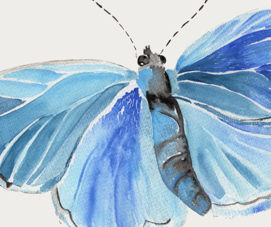 Spring Azure butterfly print