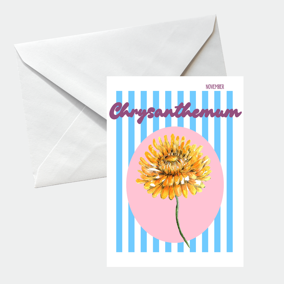 Birth flower greeting card