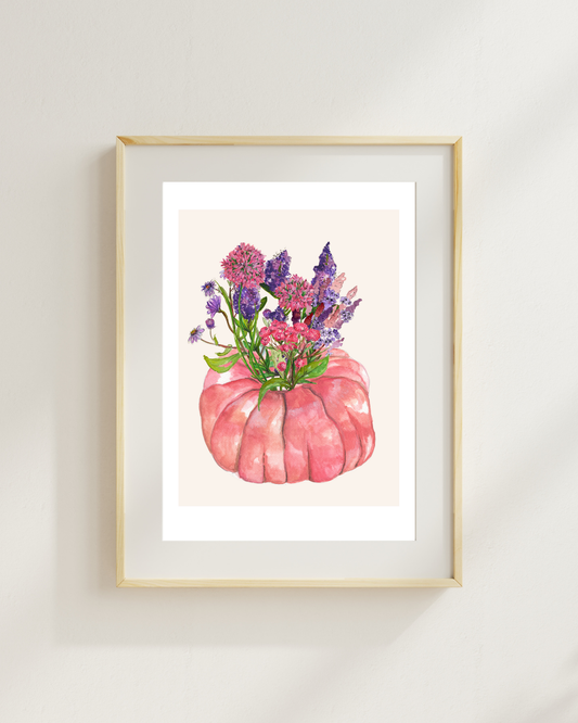 Porcelain Doll Pumpkin Print