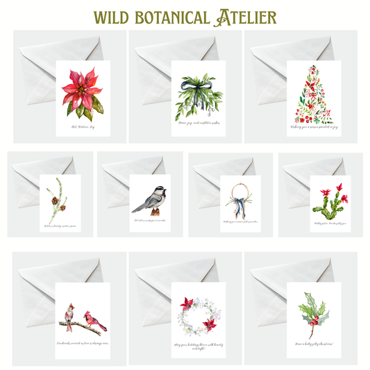 Bundle of 10 Holiday Cards, Option 1