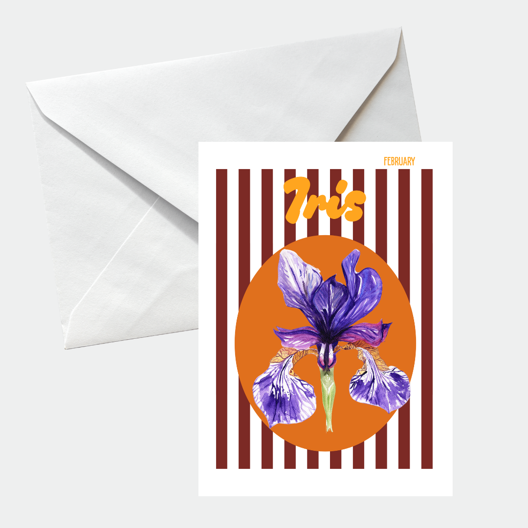 Birth flower greeting card