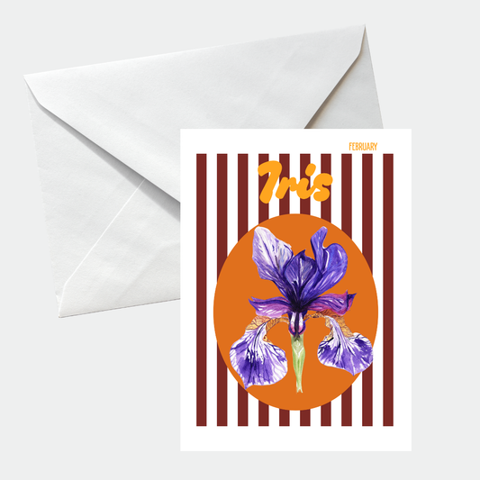 Birth flower greeting card