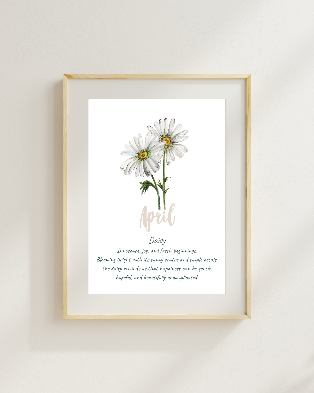 Birth flower meaning prints