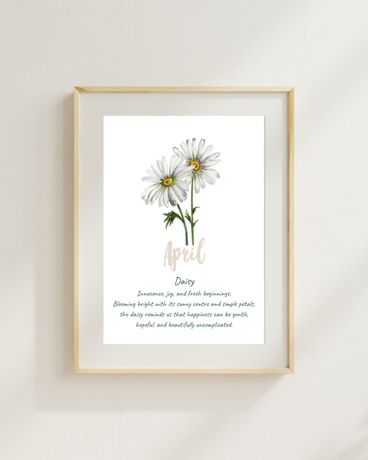 Birth flower meaning prints
