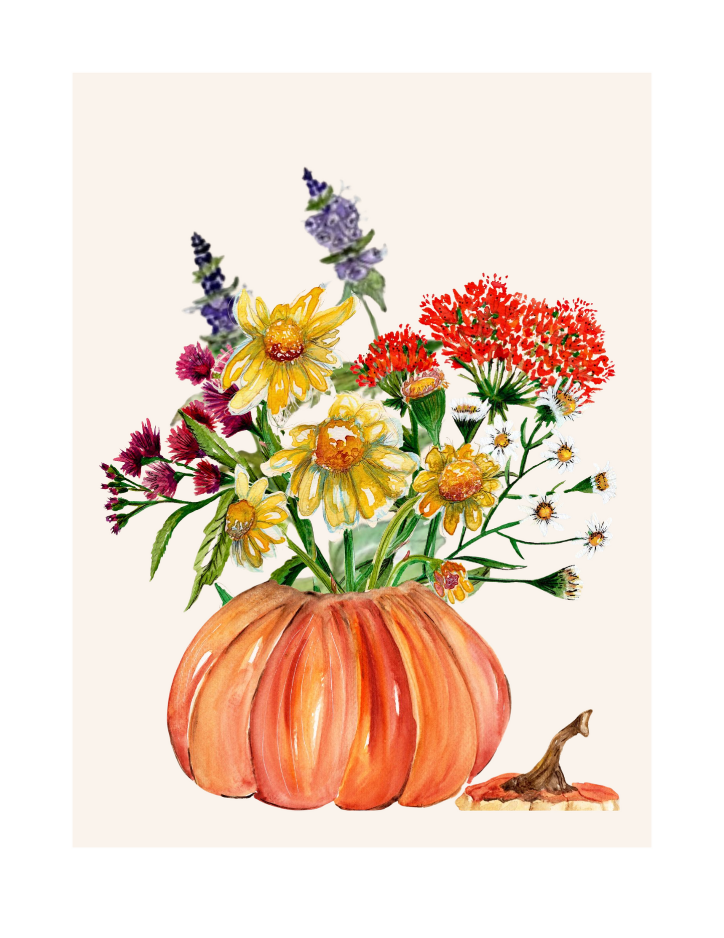 Pumpkin Watercolor Print