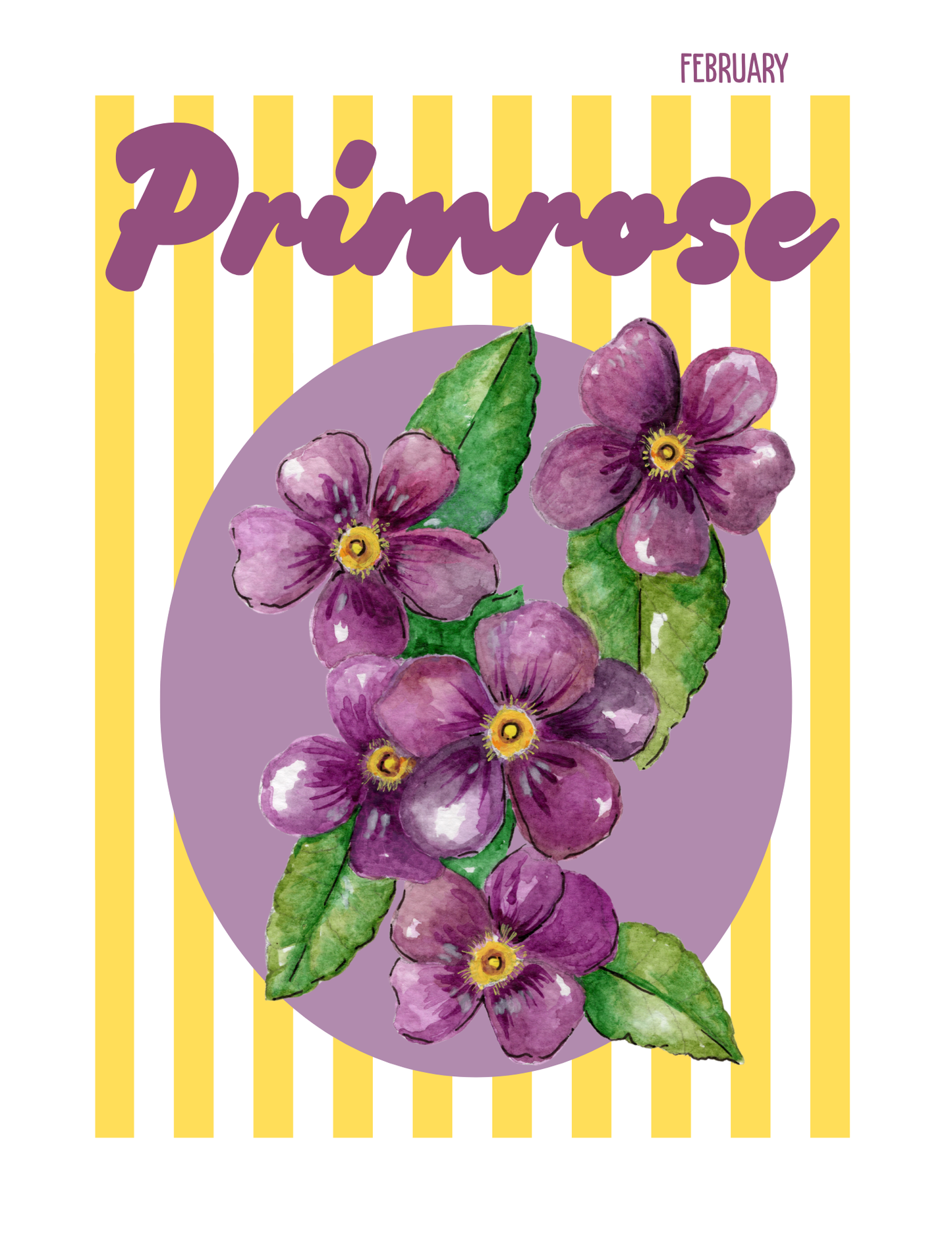 Birth flower print Primrose