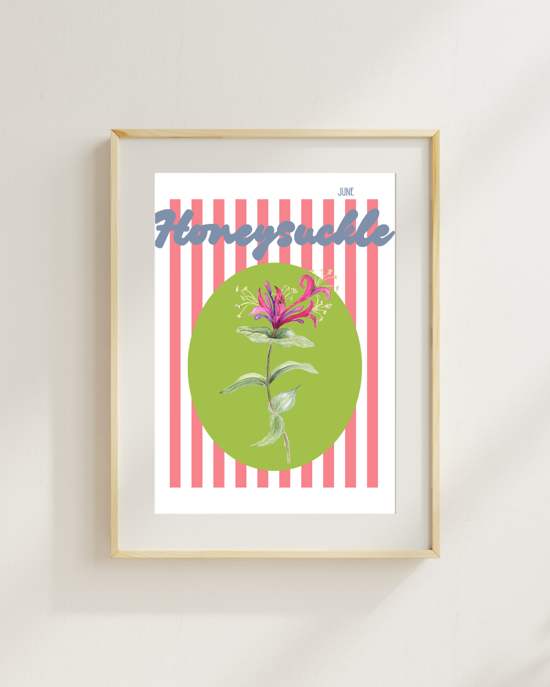 Birth flower print Honeysuckle