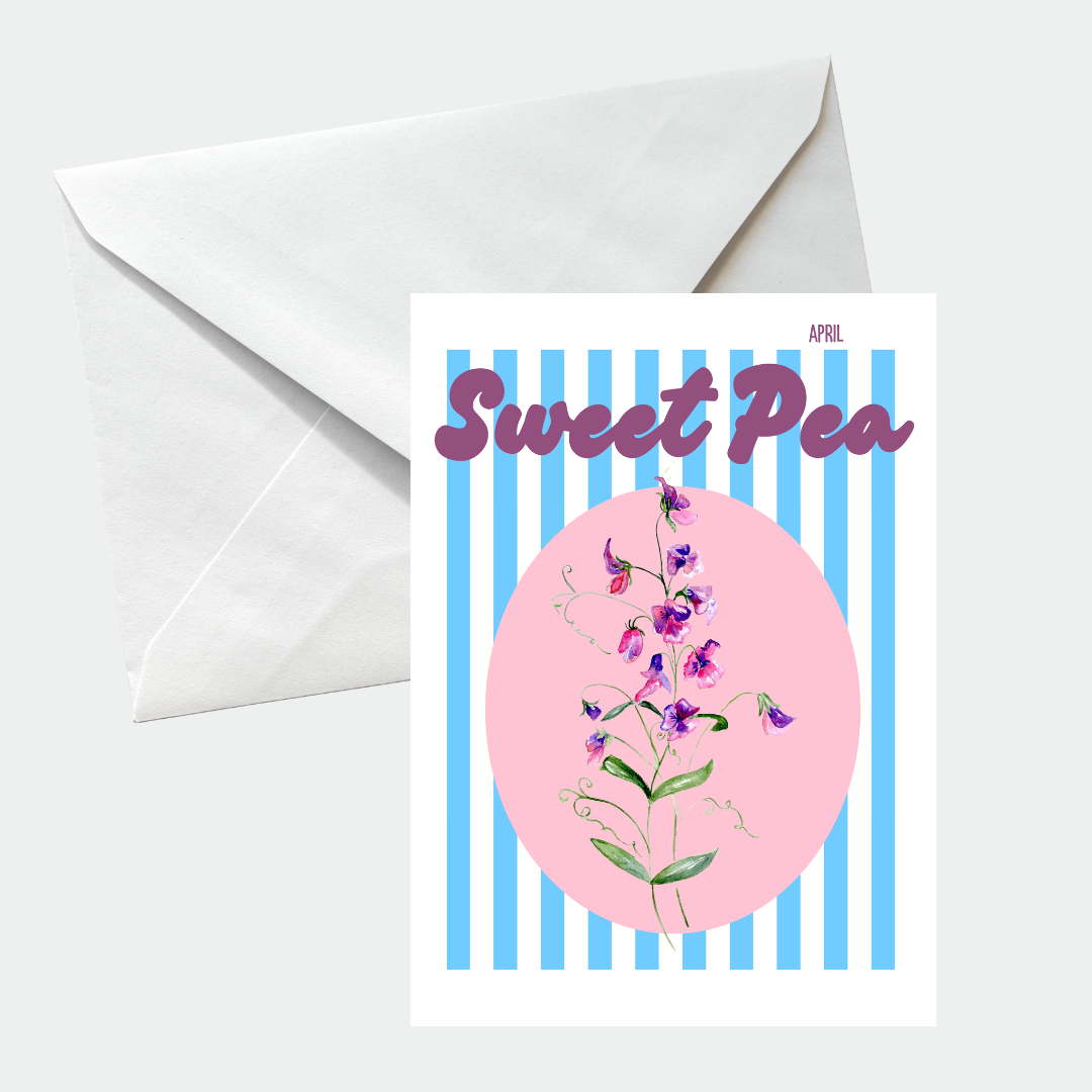 Birth flower greeting card