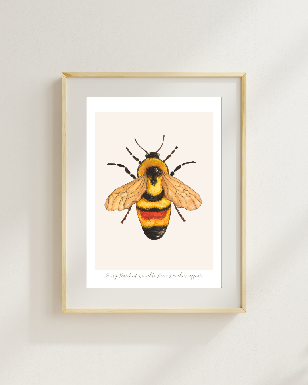 Bumblebee Watercolor Print