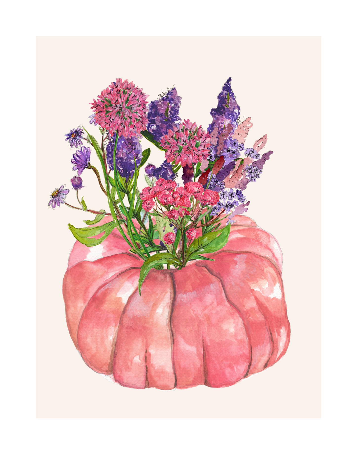 Porcelain Doll Pumpkin Print