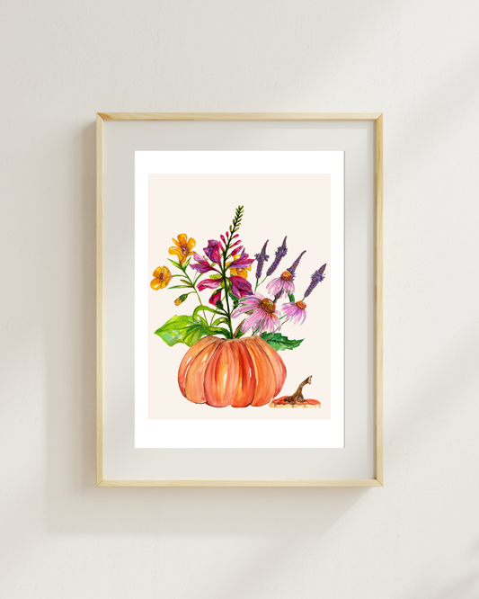Pumpkin Watercolor Print
