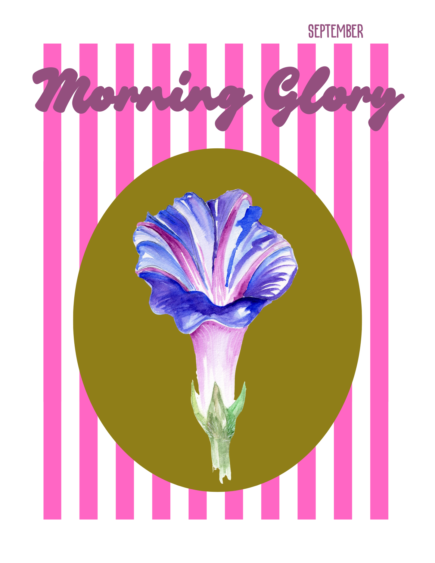 Birth flower print Morning glory