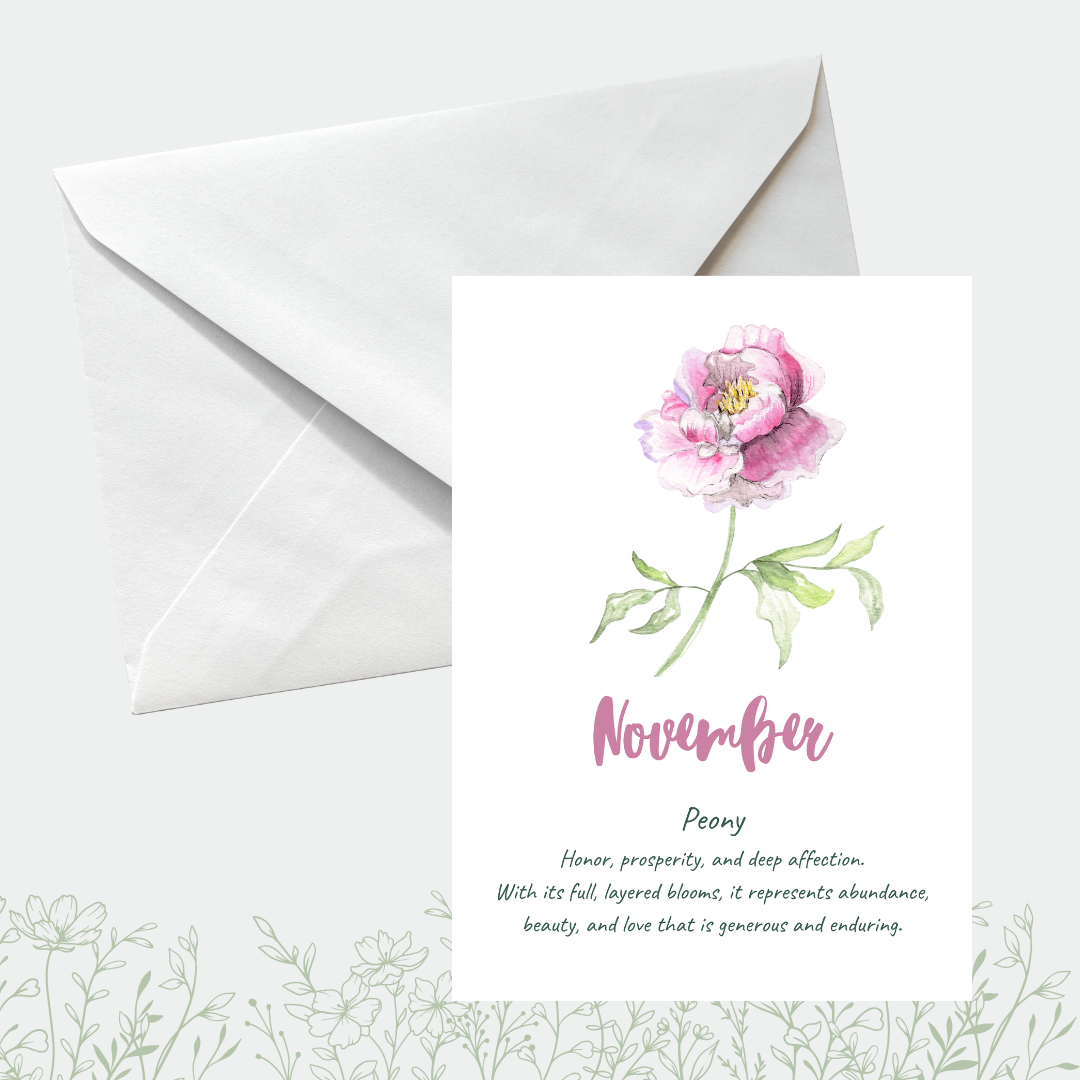 Flower meaning cards