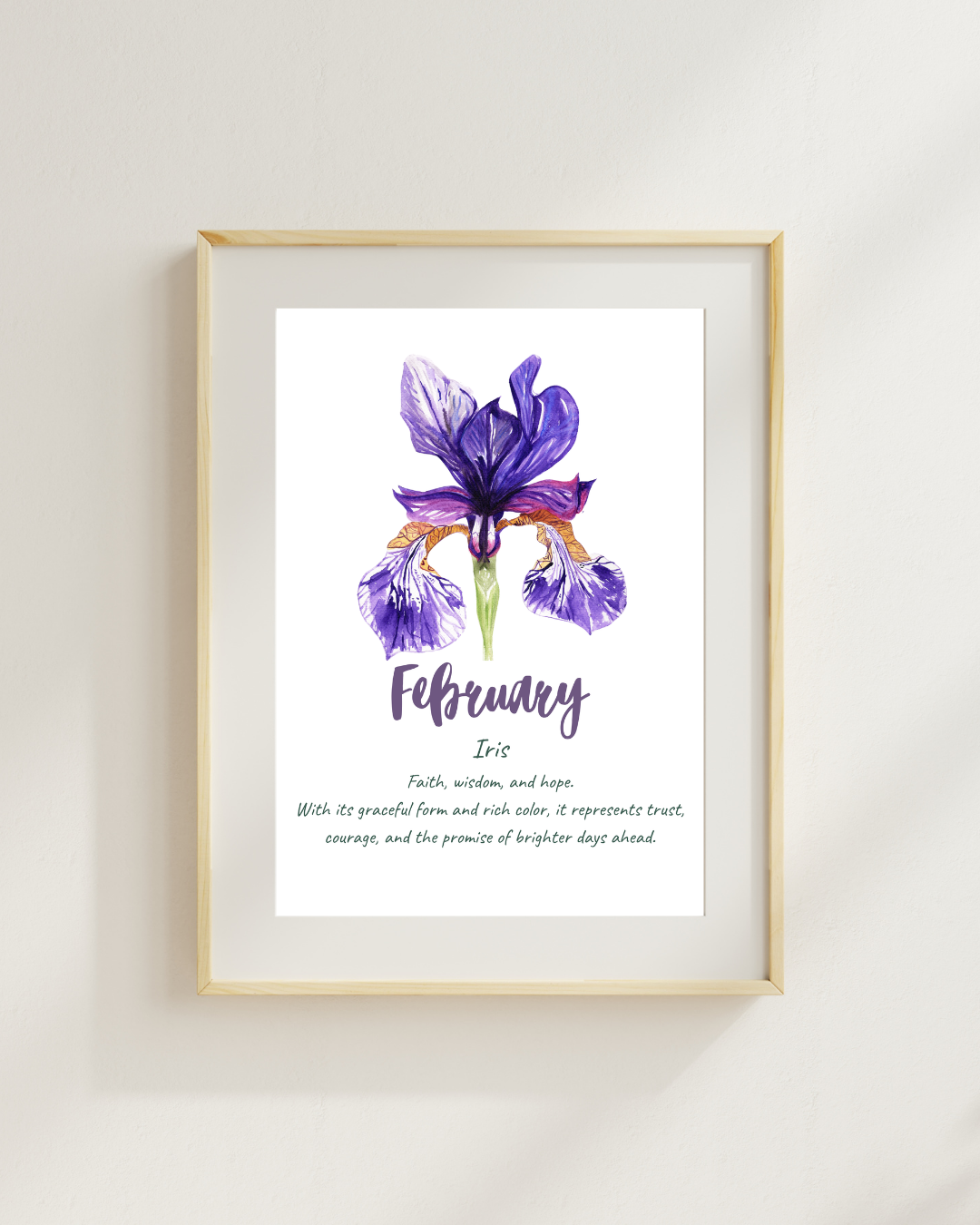 Birth flower meaning prints