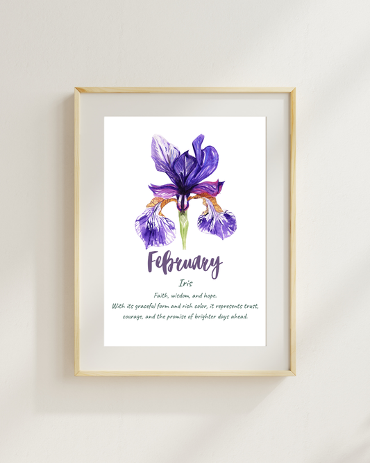 Birth flower meaning prints