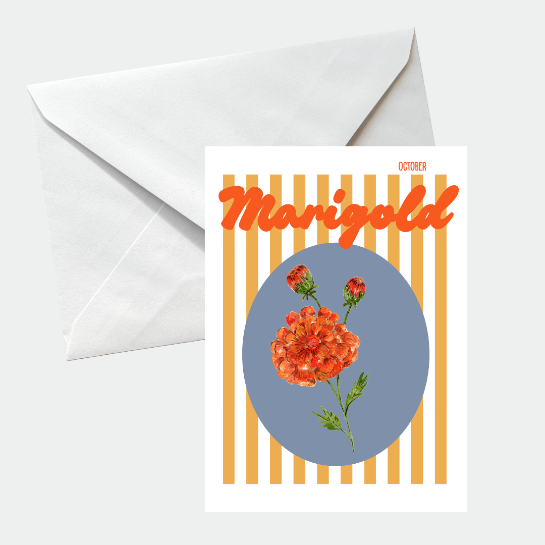 Birth flower greeting card