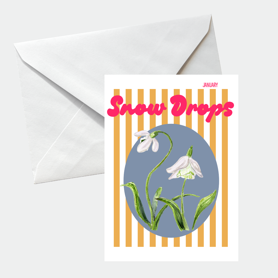 Birth flower greeting card