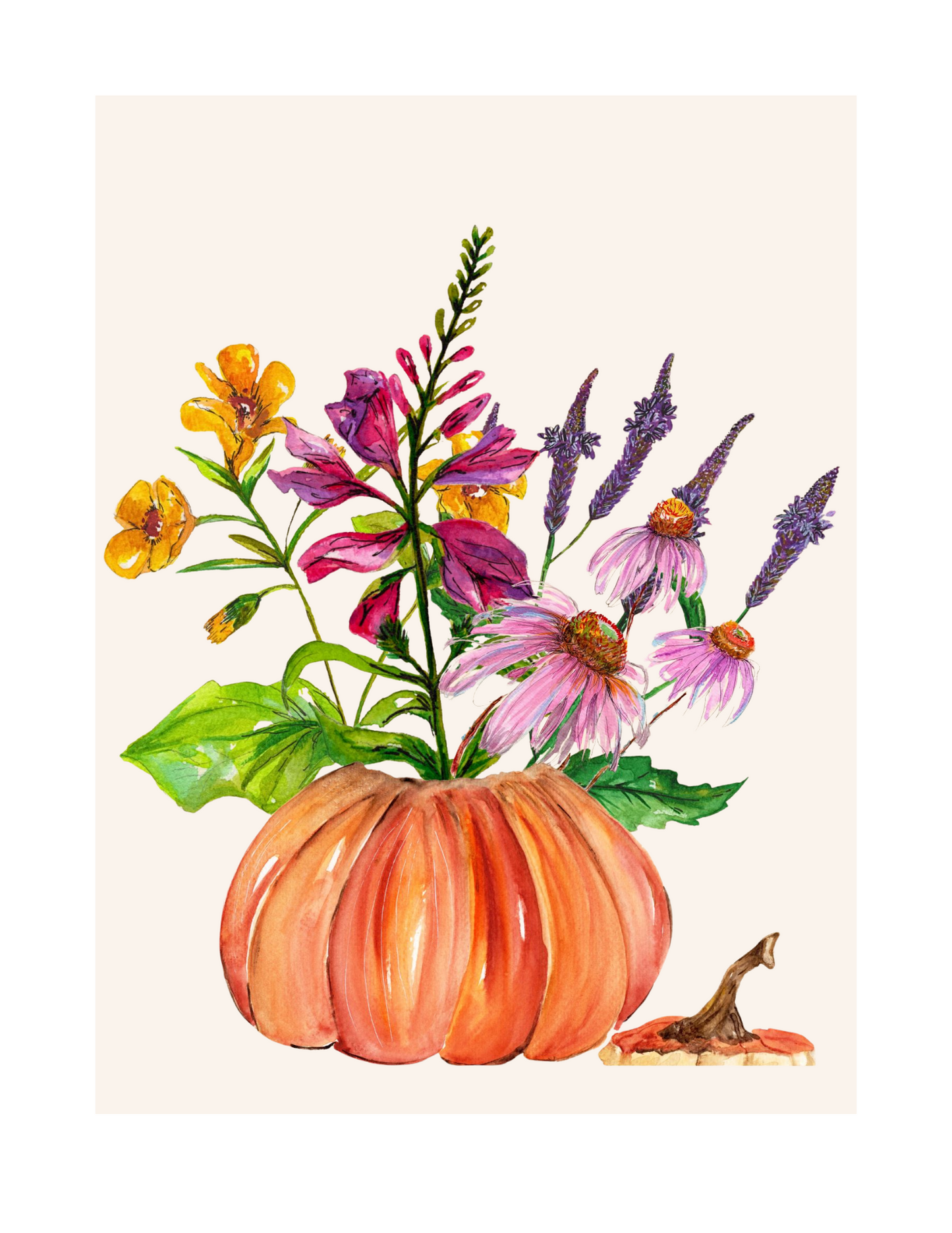Pumpkin Watercolor Print