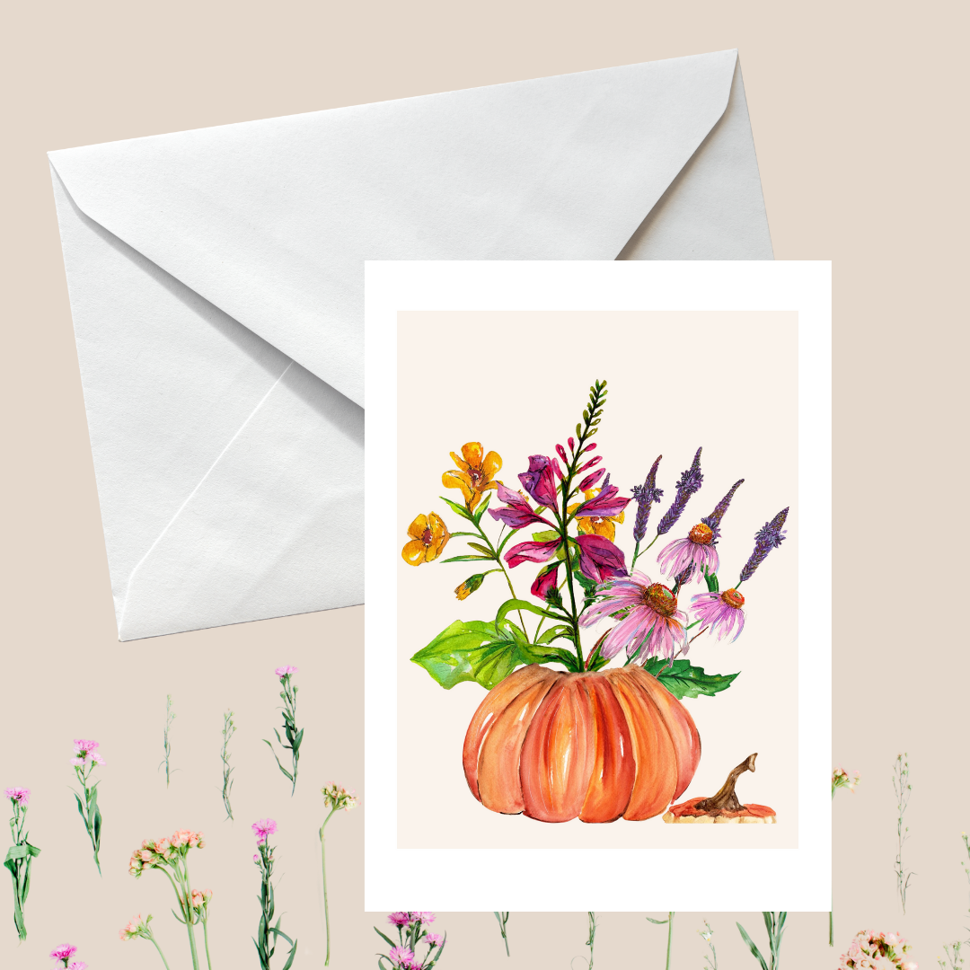 Orange Pumpkin Greeting card