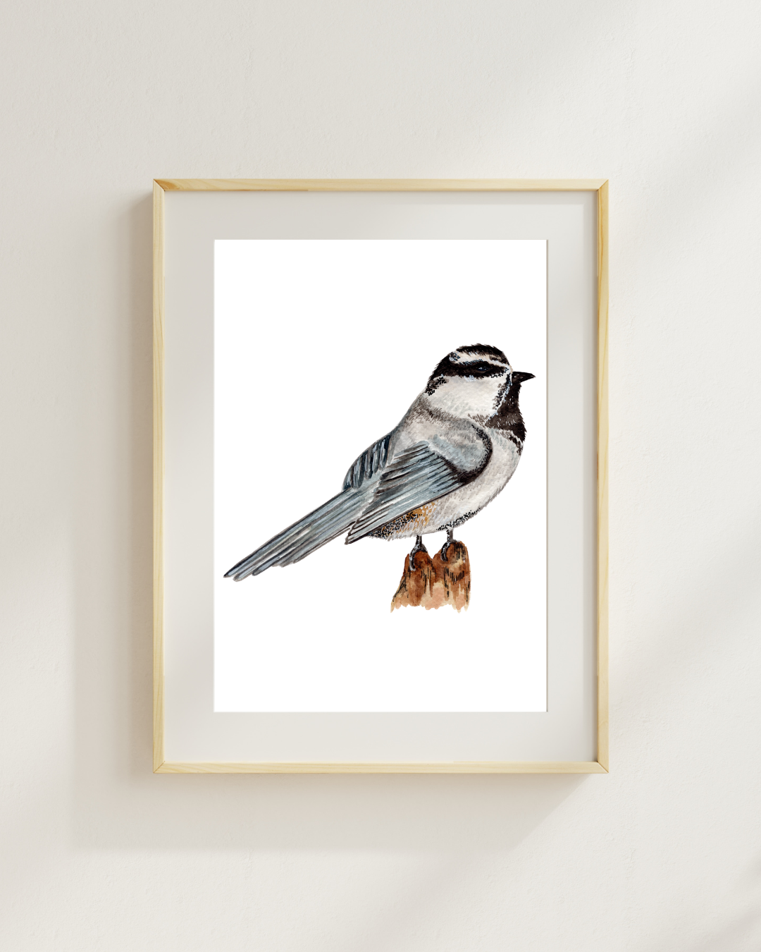 Chickadee Christmas Print