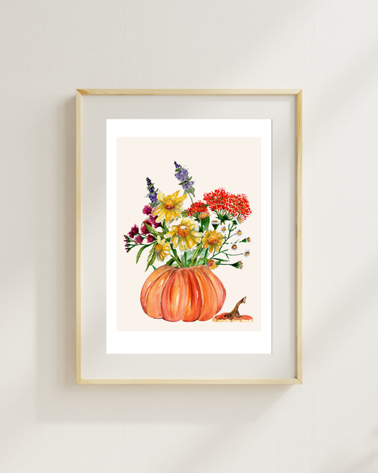 Pumpkin Watercolor Print