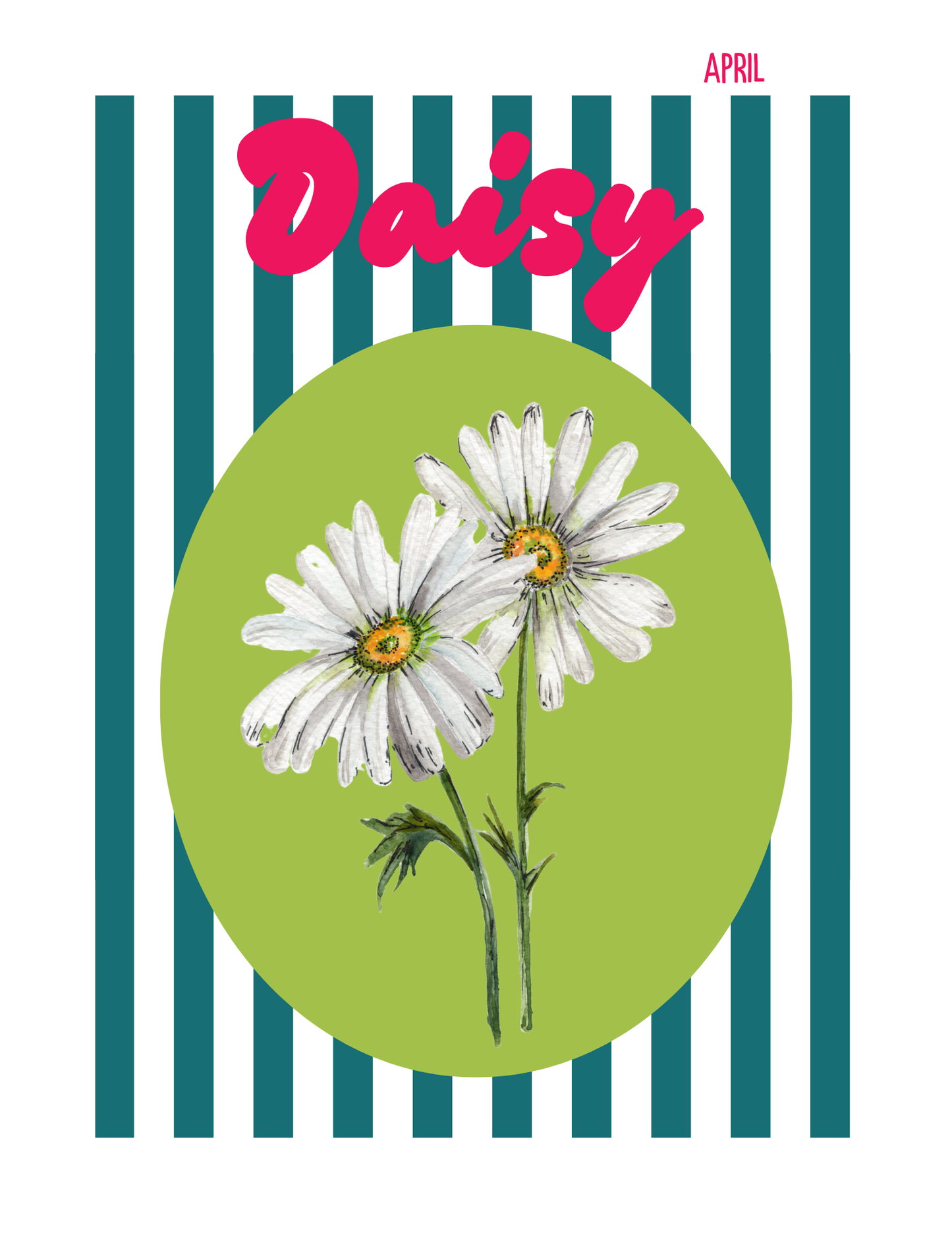 Birth flower print Daisy