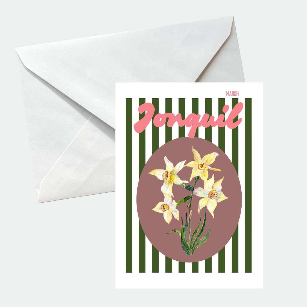 Birth flower greeting card