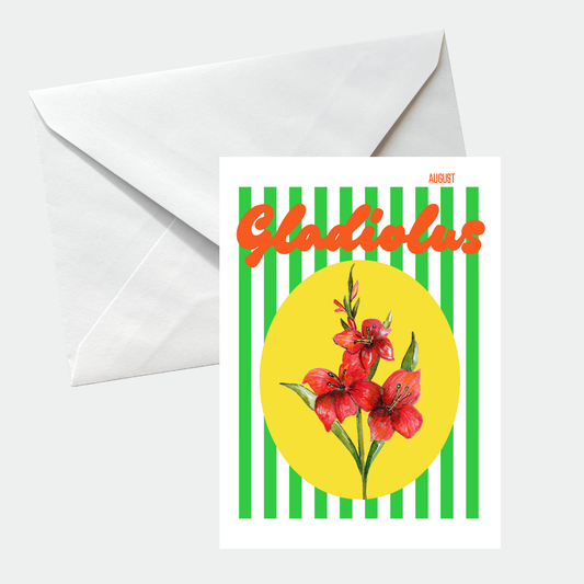 Birth flower greeting card
