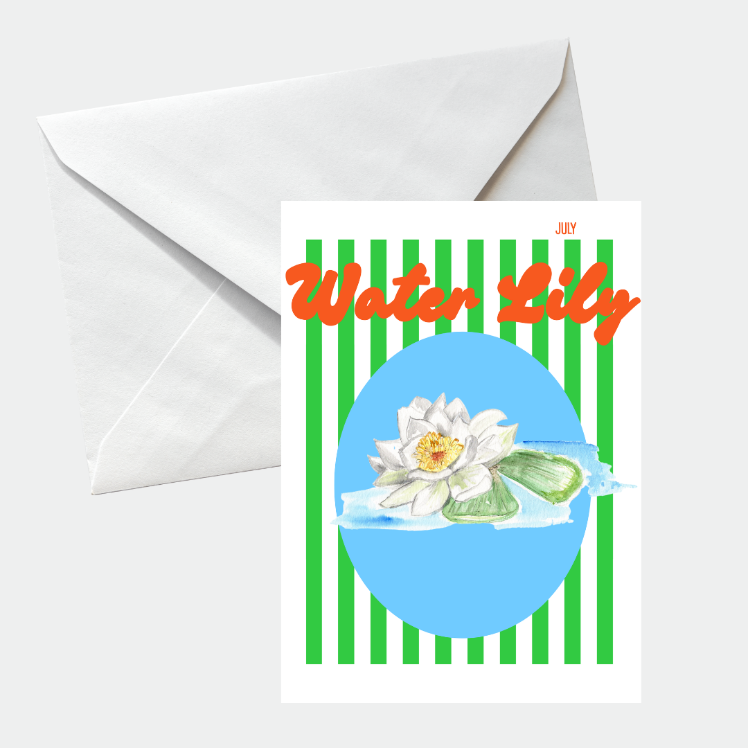 Birth flower greeting card