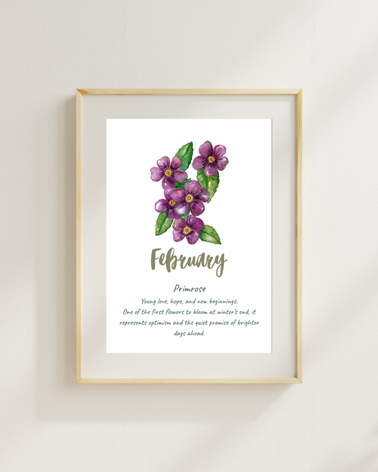 Birth flower meaning prints
