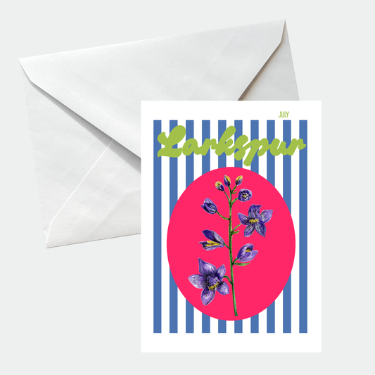 Birth flower greeting card